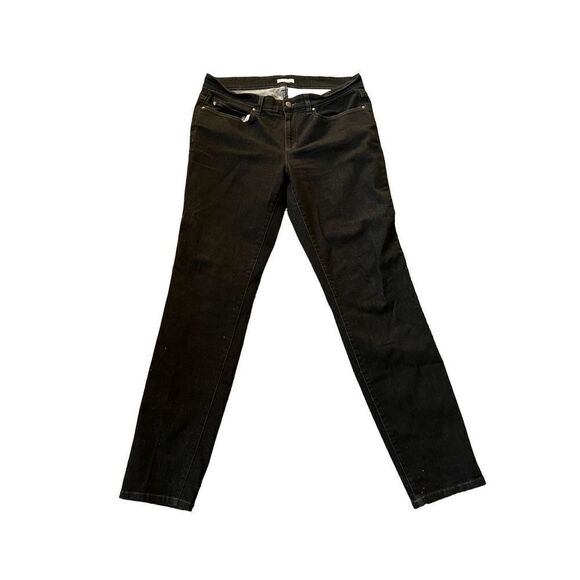 Eileen Fisher black Stretch Jeans Denim Womens size 12 - Picture 1 of 8